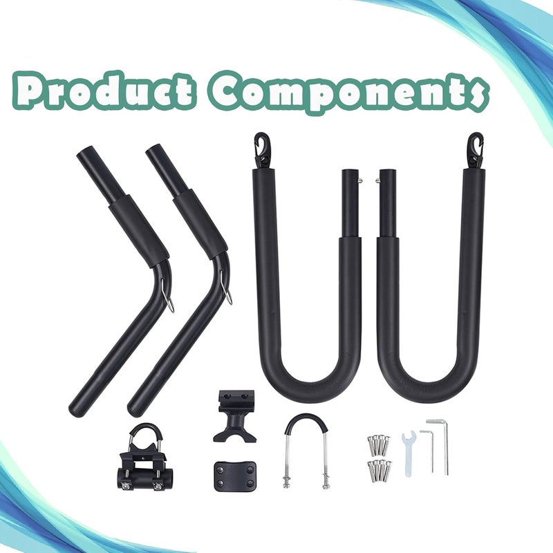 Mosxoed Bicycle Surfboard Racks, Bike Surf Board Compatible with Shortboards, Longboards, SUP Paddleboards, Outdoor Sports Surfing Wakeboard Carrier Mount for Bike, Quick Release Bars - Image 4